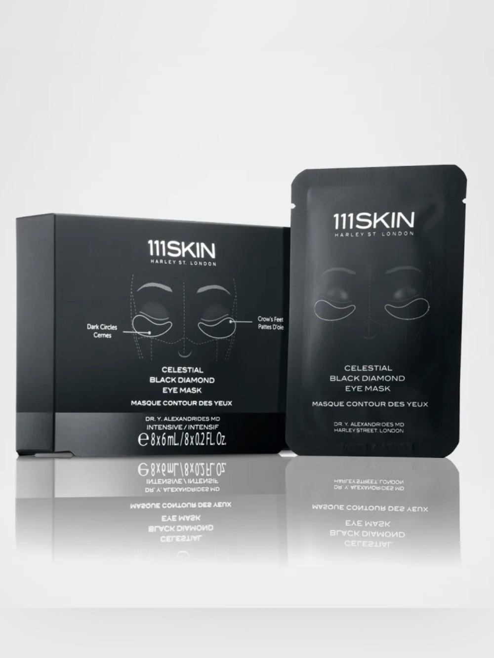 111SKIN Celestial Black Diamond Eye Mask   Box, 8 Count
